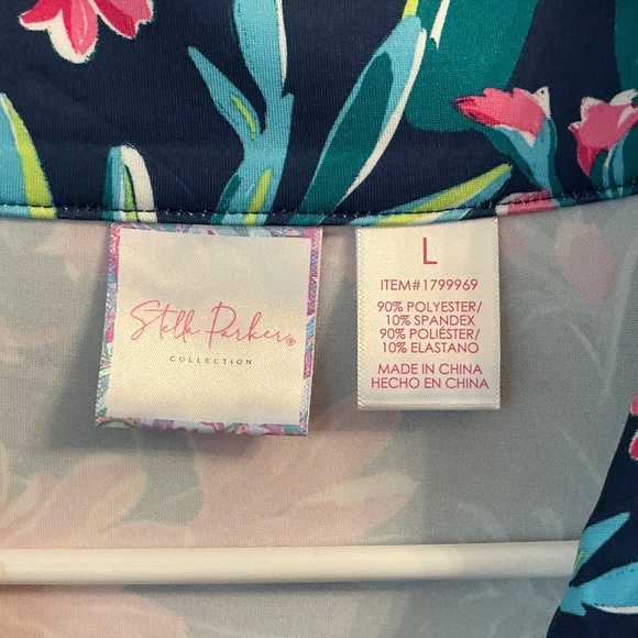 NWT Stella Parker Ladies Long Sleeve Sun Shirt 1/4 Zip Large UPF 50 - Picture 4 of 6